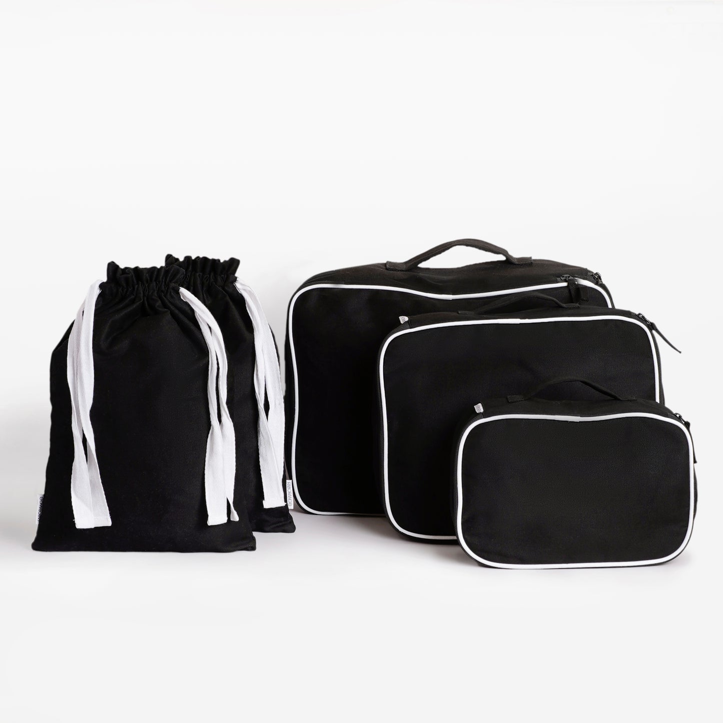 Core Cotton Travel Set-5 Pieces Black Voyage