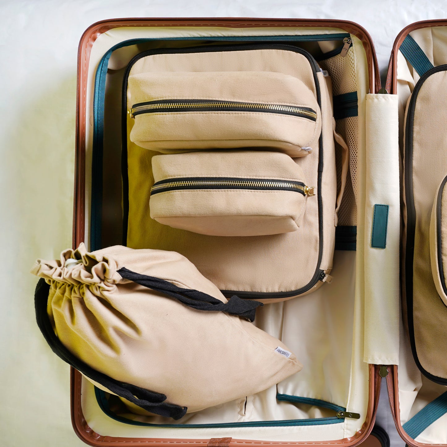 Complete Cotton Travel Set – 9 Pieces Sand Dune