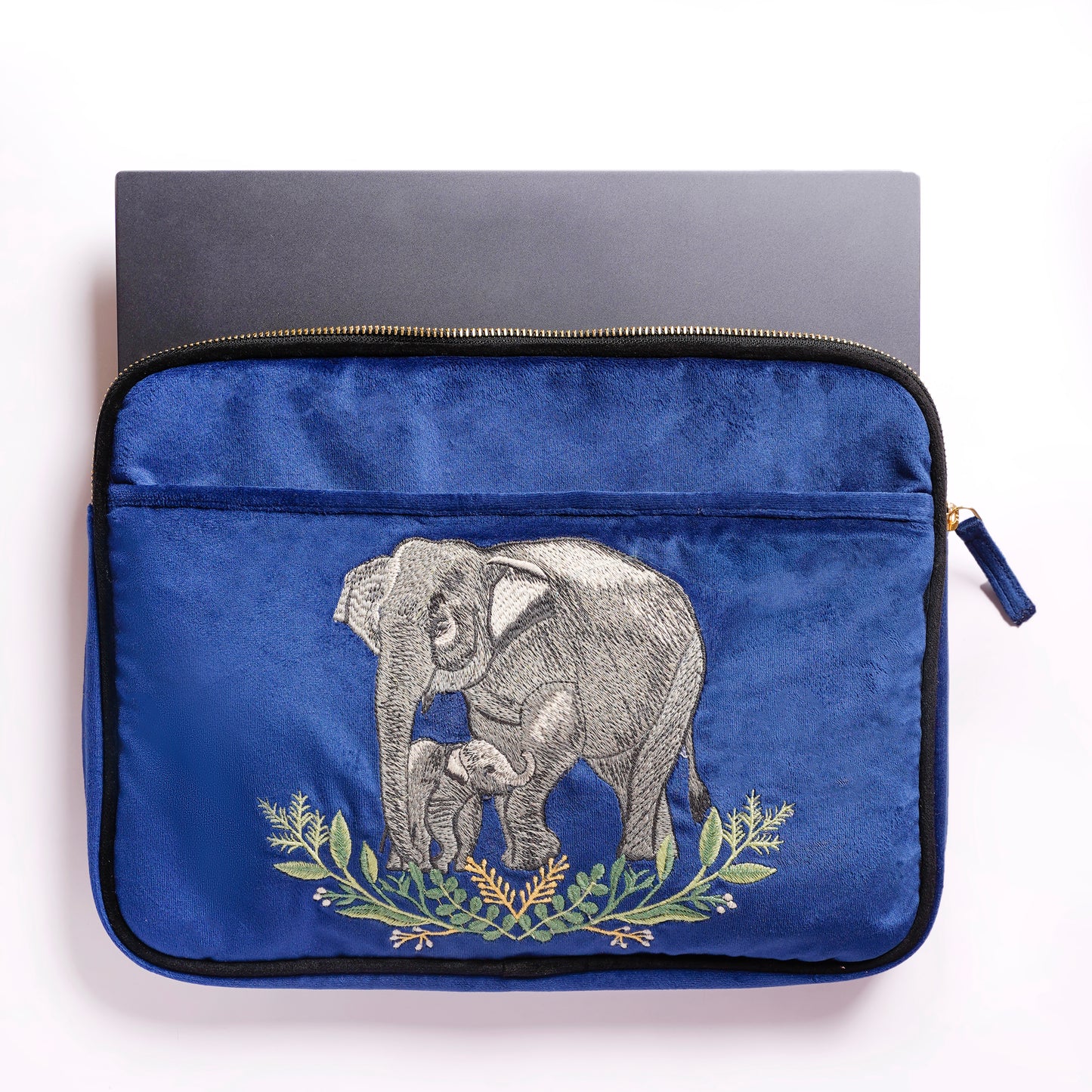 Laptop Sleeve Elephant Trails Blue