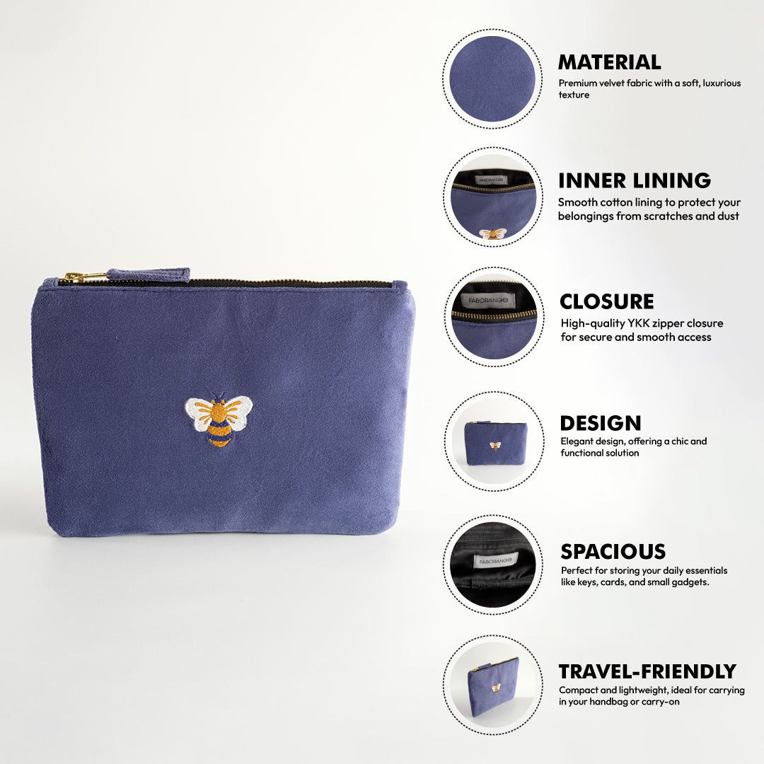 Everyday Pouch Mini Honey Bee Blue
