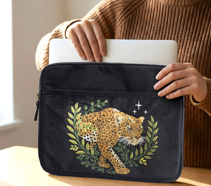 Laptop Sleeve Leopard’s Grace Black