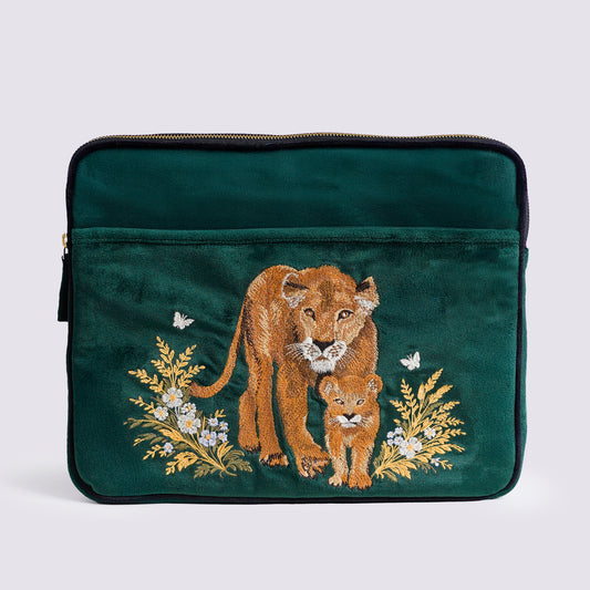 Laptop Sleeve  Lion's Legacy Forest Green