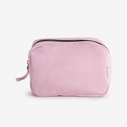 Cotton Travel Pouch Large & Small Pink Bloom