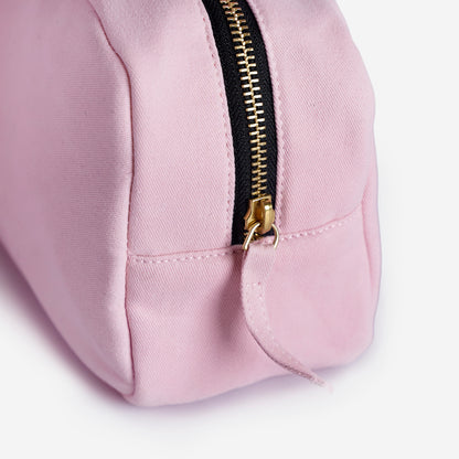 Cotton Travel Pouch Large & Small Pink Bloom