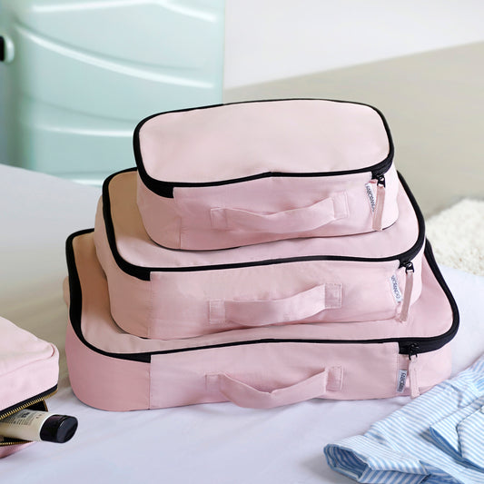 Travel Packing Cubes Pink Bloom