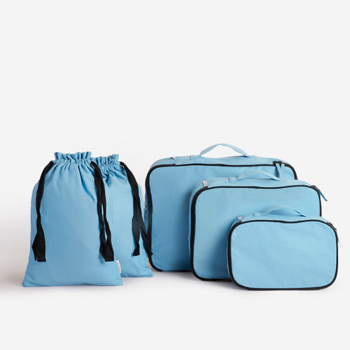 Core Cotton Travel Set-5 Pieces Blue Escape