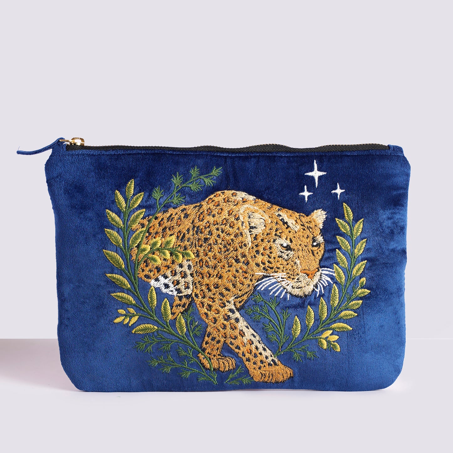 Wild Grace Set Leopard’s Grace Blue Laptop Sleeve & Everyday Pouch