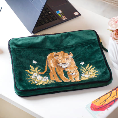 Laptop Sleeve  Lion's Legacy Forest Green