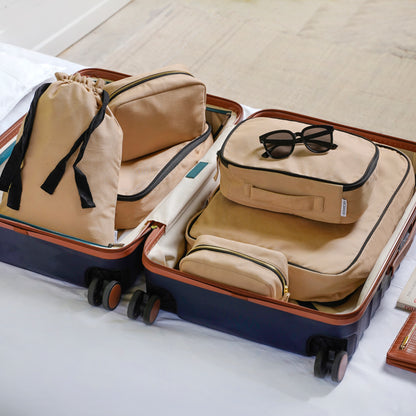 Complete Cotton Travel Set – 9 Pieces Sand Dune