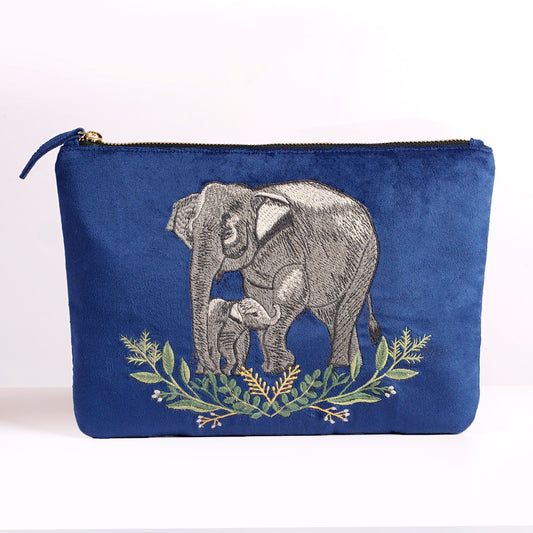Everyday Pouch Elephant Trails Blue